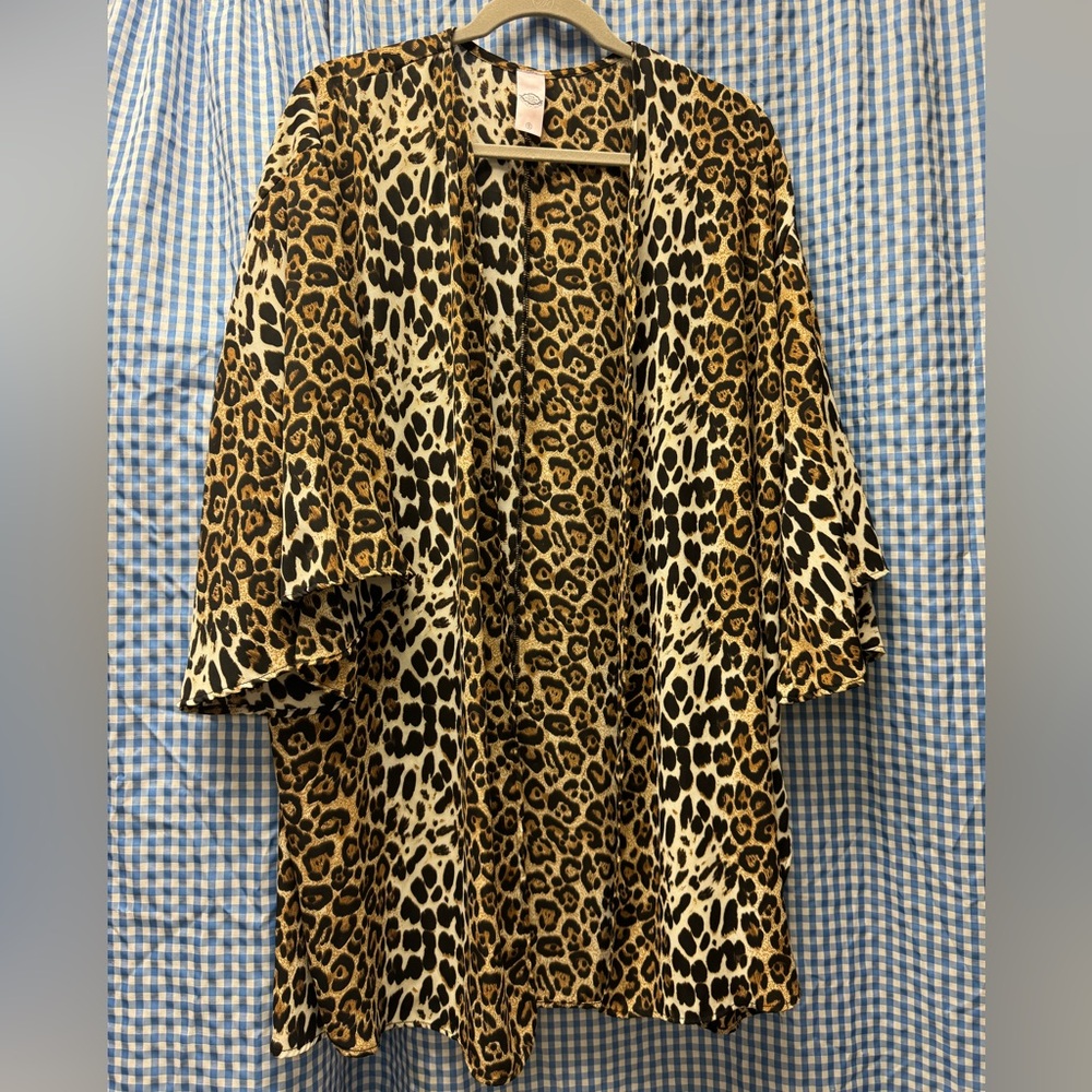 Sheer leopard wrap from Pink coconut boutique size small